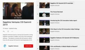 YouTube playlist for the CIO Sumit