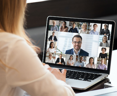 Multiple people on a Zoom meeting