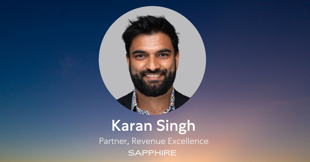 Welcome Karan – Sapphire’s Revenue Excellence Leader!