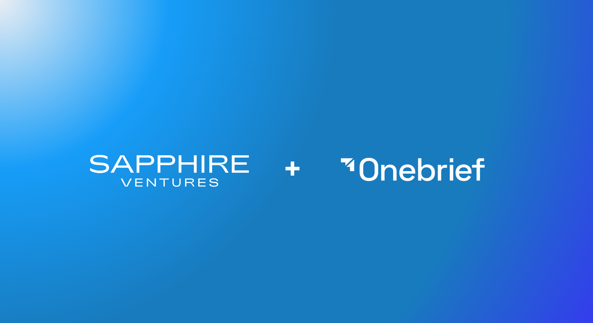 Sapphire Ventures + Onebrief logos